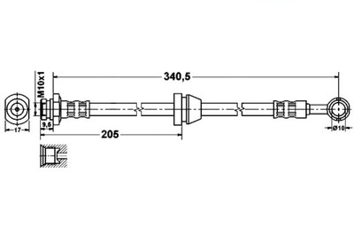 Ate шланг тормозной chevrolet aveo хэтчбек 1.2 фото №1