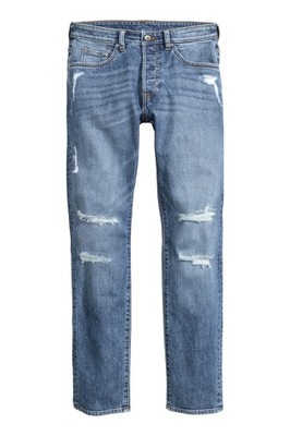 Spodnie Męskie Trashed Skinny Jeans H&M r.28