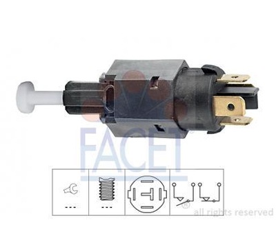 Вимикач світла стоп facet 7.1065 фото №1