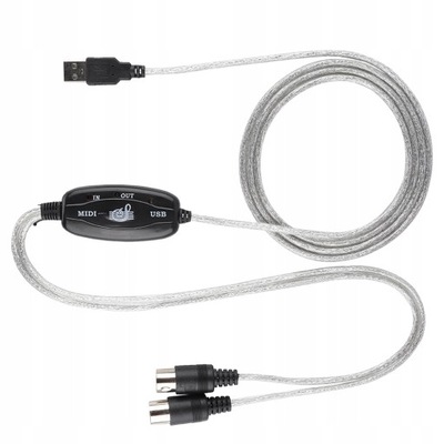 KABEL KONWERTER MIDI NA USB IN OUT INTERFEJS