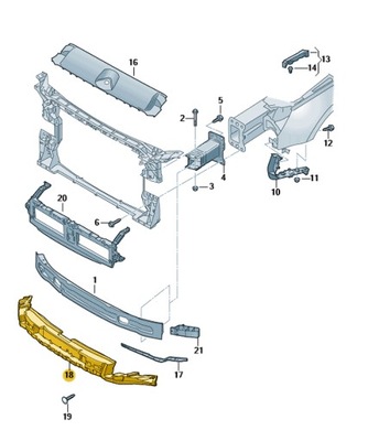 REFORZADOR DE PARAGOLPES AUDI P. A4 20-  