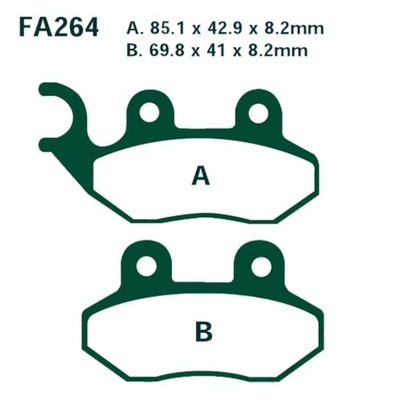 ZAPATAS DE FRENADO SFA264HH SYM X-PRO SYMPLY ORBIT  