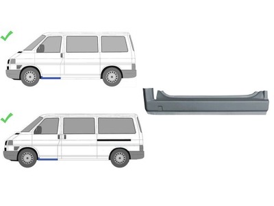Vw t4 1990-2003 поріг ремкомплект ліва фото №1