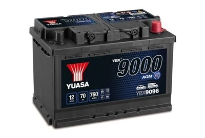 BATERÍA YUASA 12V 70AH/760A START LUZ DE FRENADO PLUS P+  