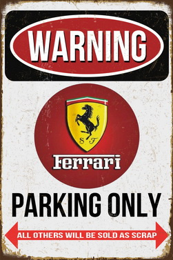 Tablica Ozdobna Blacha Ferrari Parking Only