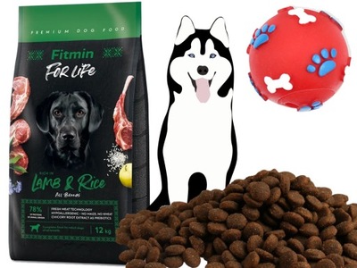 Fitmin Dog For Life Lamb & Rice 12kg + GRATIS