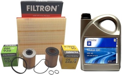 5L OIL SET FILTERS OPEL ASTRA II G 1.7DI DTI  