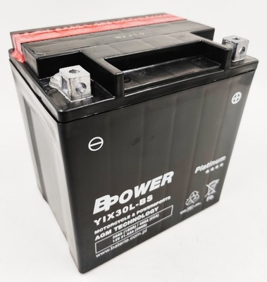 АККУМУЛЯТОР ГЕЛЕВИЙ AGM BPOWER YIX30L-BS YB30L-BS 12V 30AH 400A P+