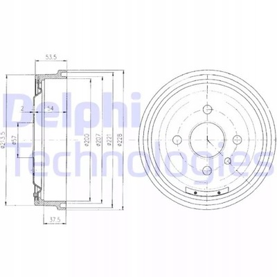 БАРАБАН ТОРМОЗНОЙ OPEL ASTRA F KADETT D E 19-99