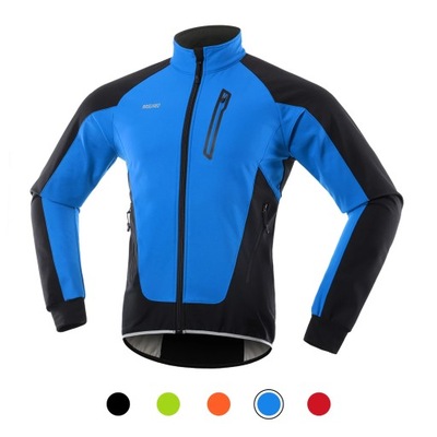 Wiatroszczelna koszulka rowerowa niebieska XL