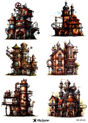 Arkusz UD-A5-41 - Domki Steampunk