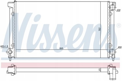 RADUADOR DEL MOTOR VOLKSWAGEN NISSENS 651741  