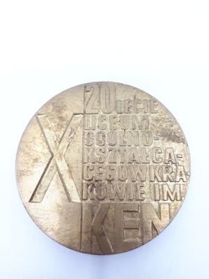 Medal 20-lecie X Liceum Kraków 1973 PRL KEN