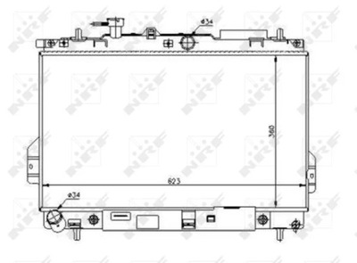 NRF 53363 CHLODNICA, SISTEMA DE REFRIGERACIÓN DEL MOTOR  