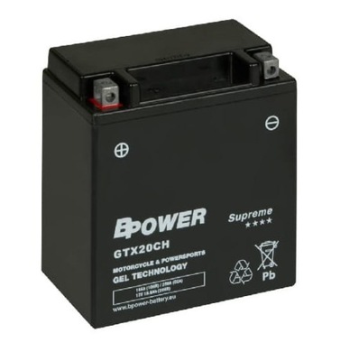 АКУМУЛЯТОР BPOWER GTX20CH (GEL) 18AH 250A YTX20CH-BS, YTX16-BS