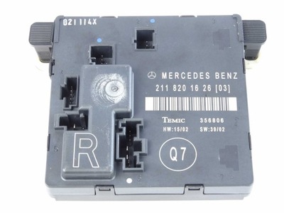 MERCEDES E CLASS W211 MODULE DOOR RIGHT REAR A2118201626  