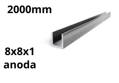 Ceownik 8x8x1 200cm Anodowany