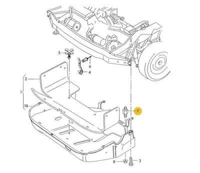 ŚRUBA DWUSTRONNA OSŁONY SILNIKA VW T4 Golf Passat