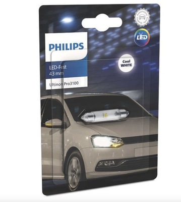 PHILIPS LED C5W 43MM ULTINON PRO3100 6000K ŻARÓWKA