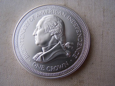 - Isle of MAN -- 1976 -- 1 Crown -- SREBRO