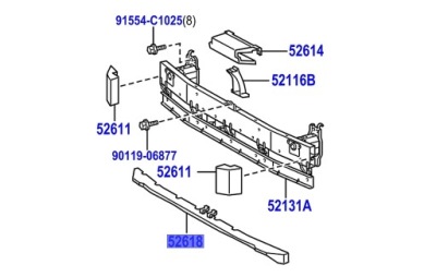 Rav4 05-08 абсорбер пенопласт балка бампер перед фото №1