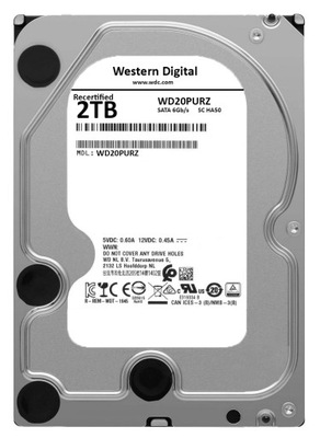 DYSK HDD WD PURPLE WD20PURZ 2TB MONITORING HD 24/7