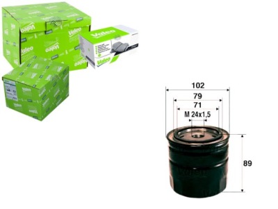 Valeo фільтр оливи toyota camry 2.0td,corolla 1.8d/ фото №1