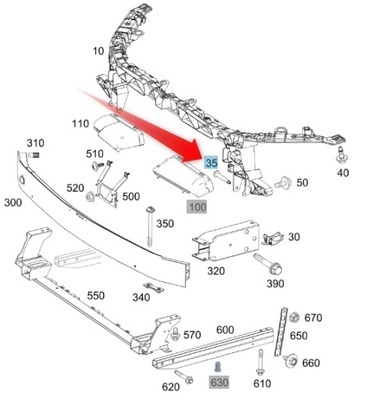 Кронштейн поперечина передний mercedes a1778850403 фото №1