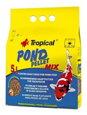 Tropical pond pellet mix size M 5l/550g worek