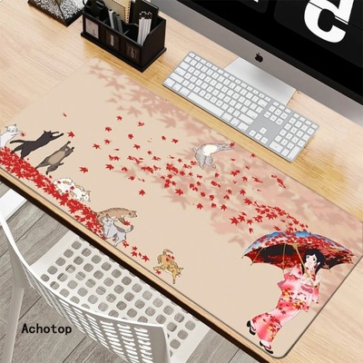 Podkładka pod mysz Duża dla graczy w stylu japońskim na biurko XXXL gumowa