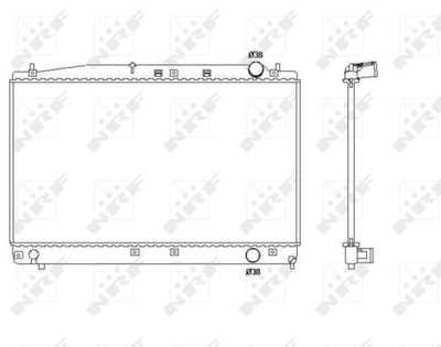 РАДИАТОР TOYOTA AVENSIS VERSO 2,0D 01- NRF53466