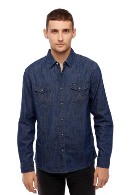 WRANGLER DENIM SHIRT DARK INDIGO W5M12AX1E S