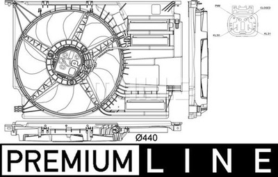 VENTILADOR CHLODZENIE DEL MOTOR BEHR *** PREMIUM MAHLE CFF 402 000P  