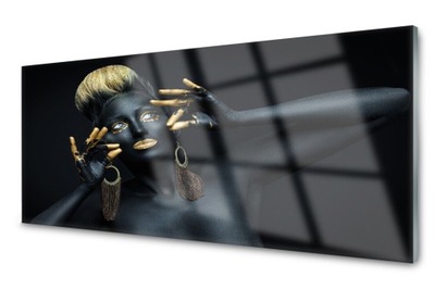 Lacobel Panel Szklany Ścienny Kobieta Farba 120x60