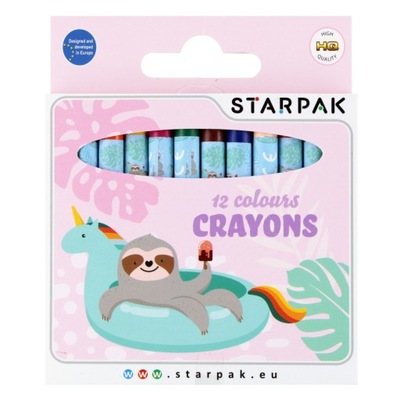 Kredki woskowe 12 kolorów Koala STARPAK 536294