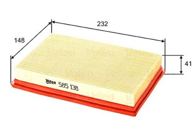 Valeo 585138 фільтр повітря фото №1