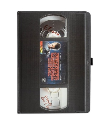 Notes A5 Stranger Things stylizowany na kasetę VHS