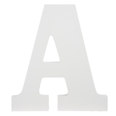 Biała stojąca litera "A" 15 cm inicjał imię dziecka ślub wesele napis