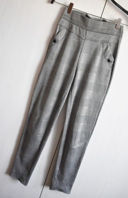 Spodnie materiałowe S M 36 legginsy rurki slim 38