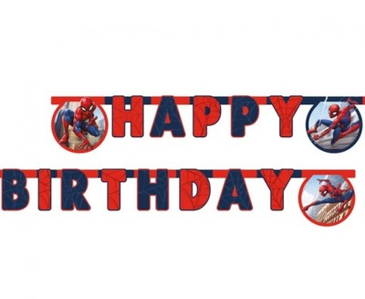 Banner Spiderman Crime Fighter - Happy Birthday