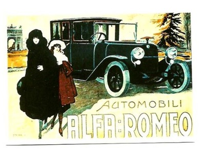 Pocztówka - Alfa Romeo / stara reklama ...