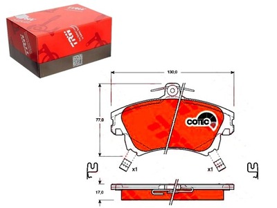 Тормозные колодки тормозные volvo перед s40 v40 trw фото №1