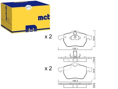 КОЛОДКИ ТОРМОЗНЫЕ METELLI 1605036 90512037 1605966