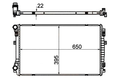 Hella радиатор воды audi a3 limousine 1.2 tfsi 8 фото №1