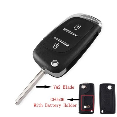 3 Buttons Car Flip Remote Key Shell Key Case CE0536 for PEUGEOT 207 ~60984