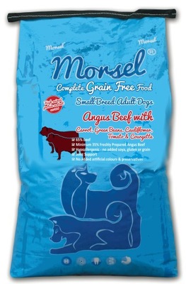 Morsel - Complete Grain Free Food - Adult Dogs - Beef Angus Mini 12 kg