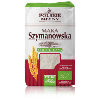 Polskie Młyny Mąka pszenna Szymanowska Ekologiczna typ 480 a 1 kg