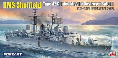 Foreart 3001 HMS Sheffield Type 42 Guide Missile Destroyer Batch I model