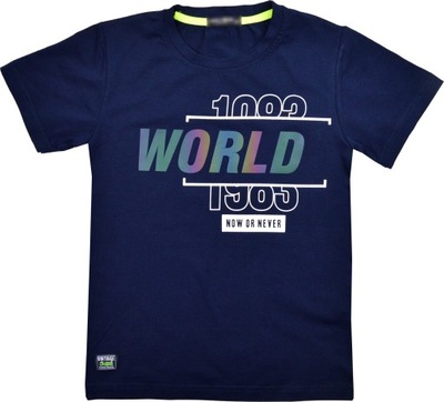 MY WORLD T-Shirt 110/116cm ODBLASKOWE LOGO