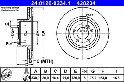 2X DISKU STABDŽIŲ BMW GAL. X3/X4 10- 24.0120-0234.1 